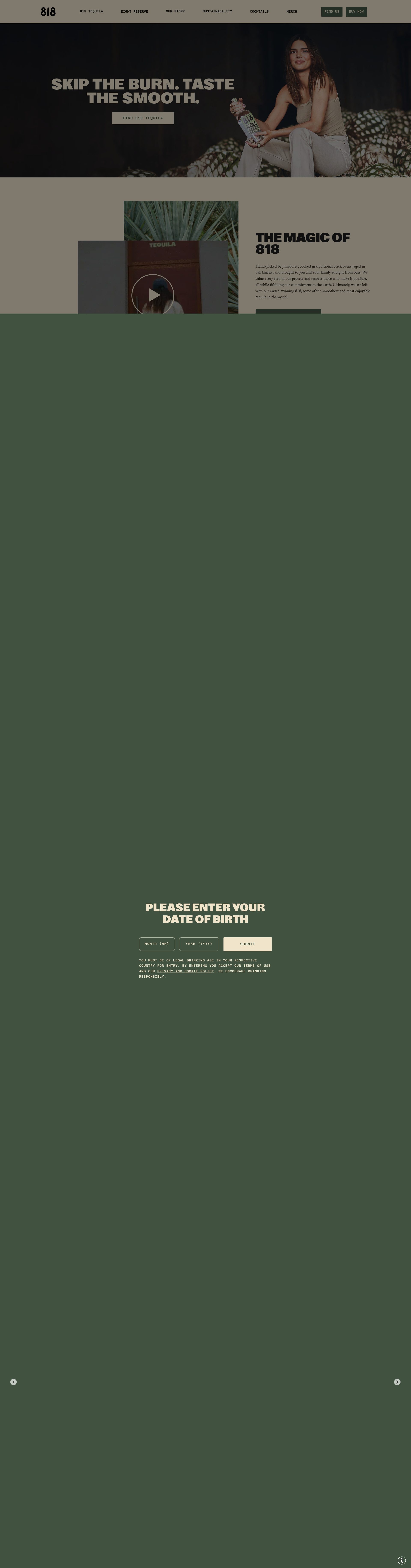 818 Tequila homepage