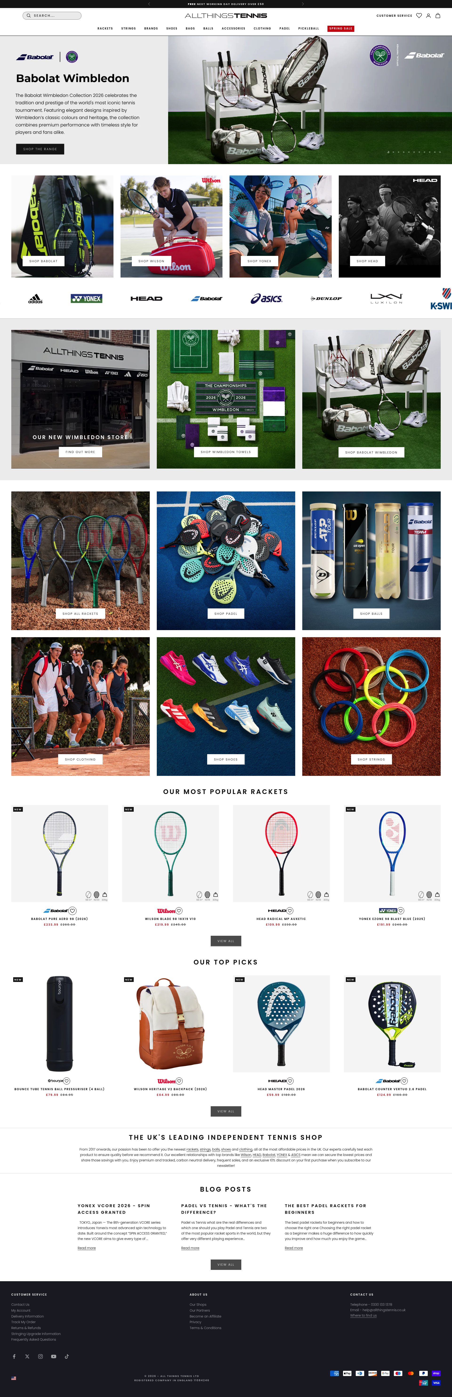 All Things Tennis homepage
