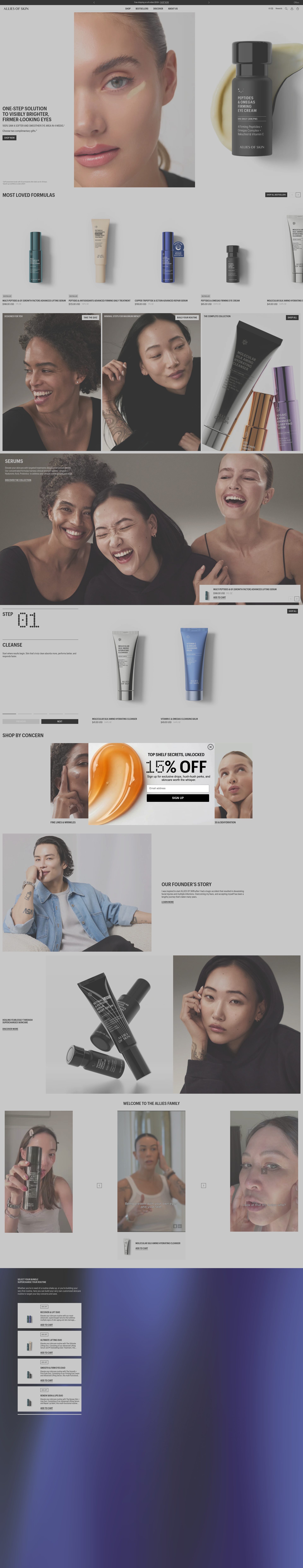 Allies of Skin homepage
