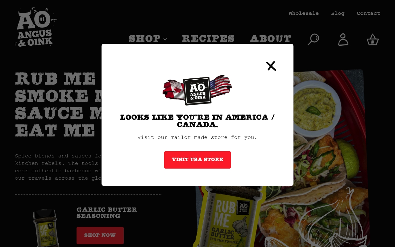 Angus & Oink homepage