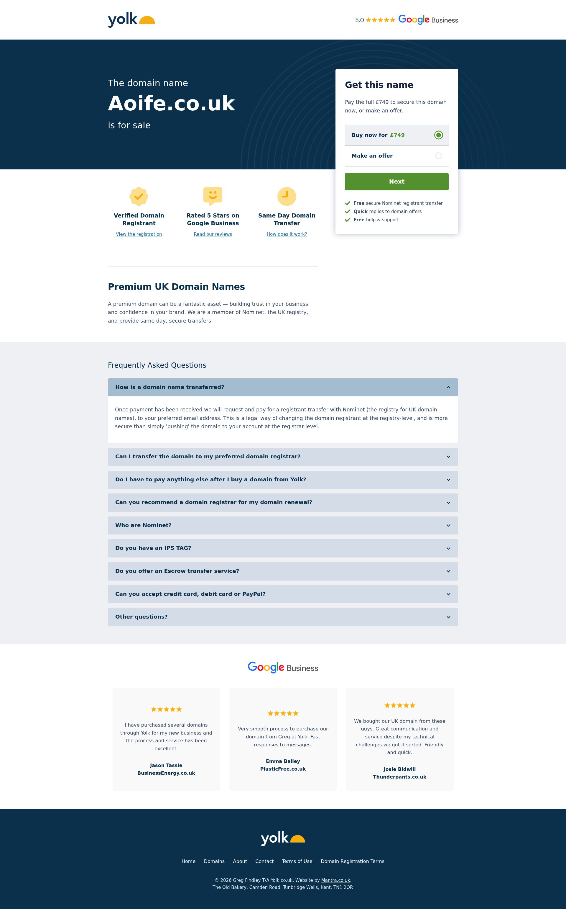 Aoife homepage