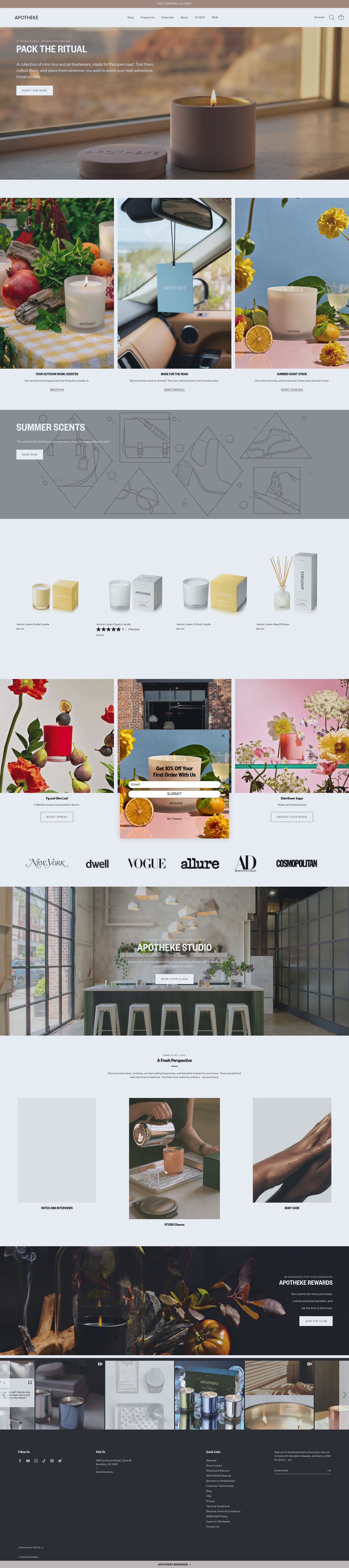 Apotheke homepage screenshot