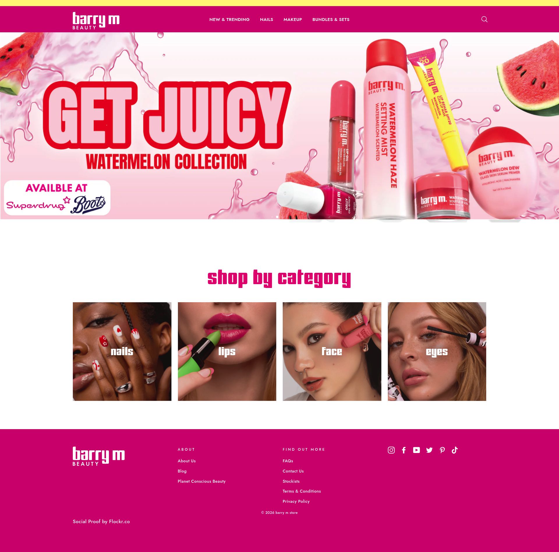 Barry M homepage screenshot