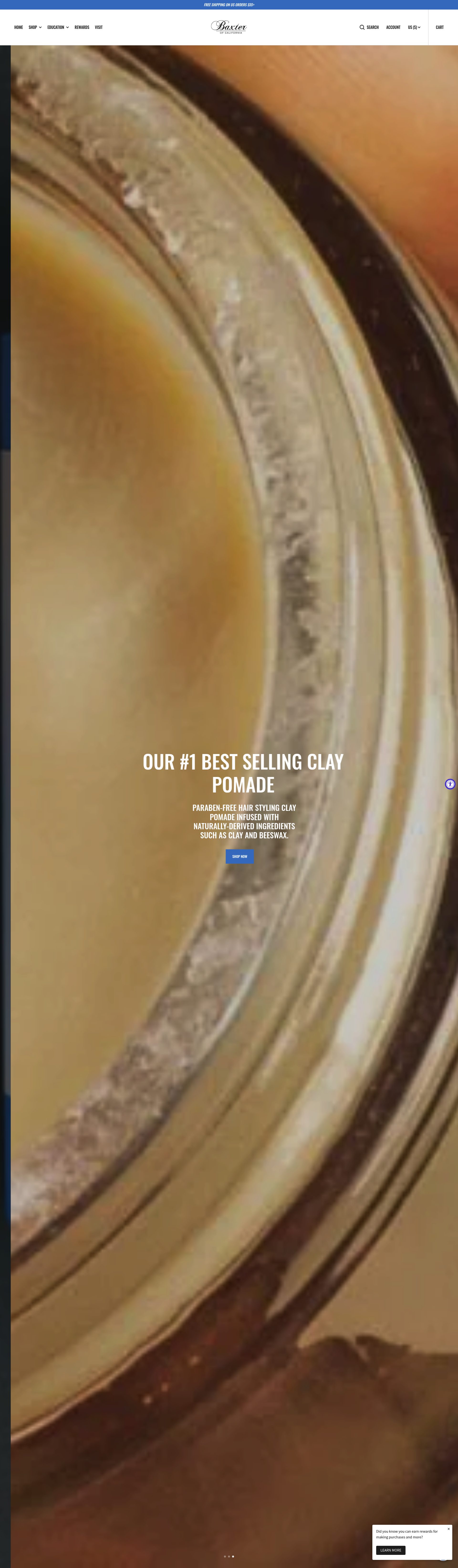Baxter Of California homepage screenshot