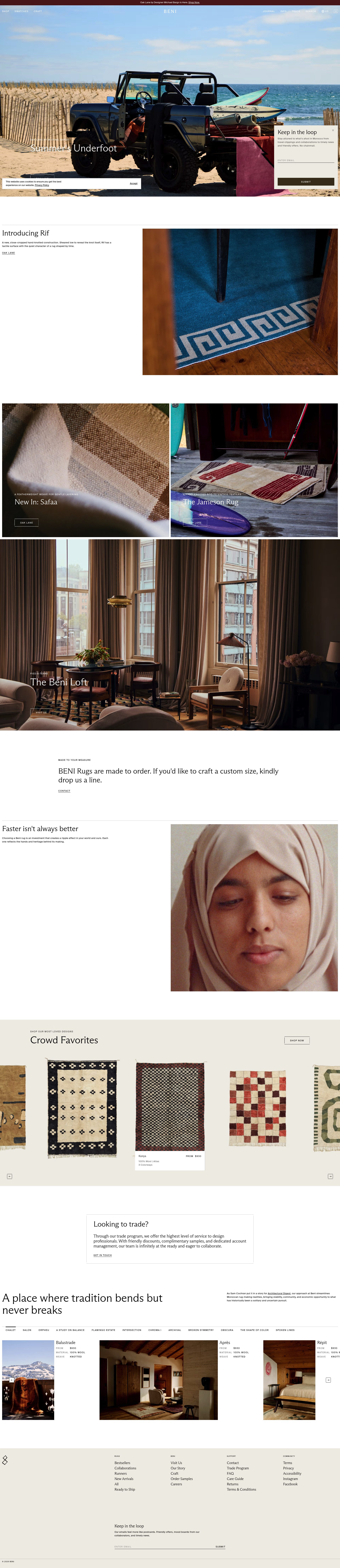 Beni Rugs homepage