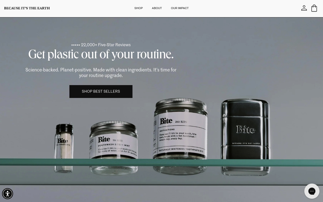 Bite Toothpaste Bits homepage