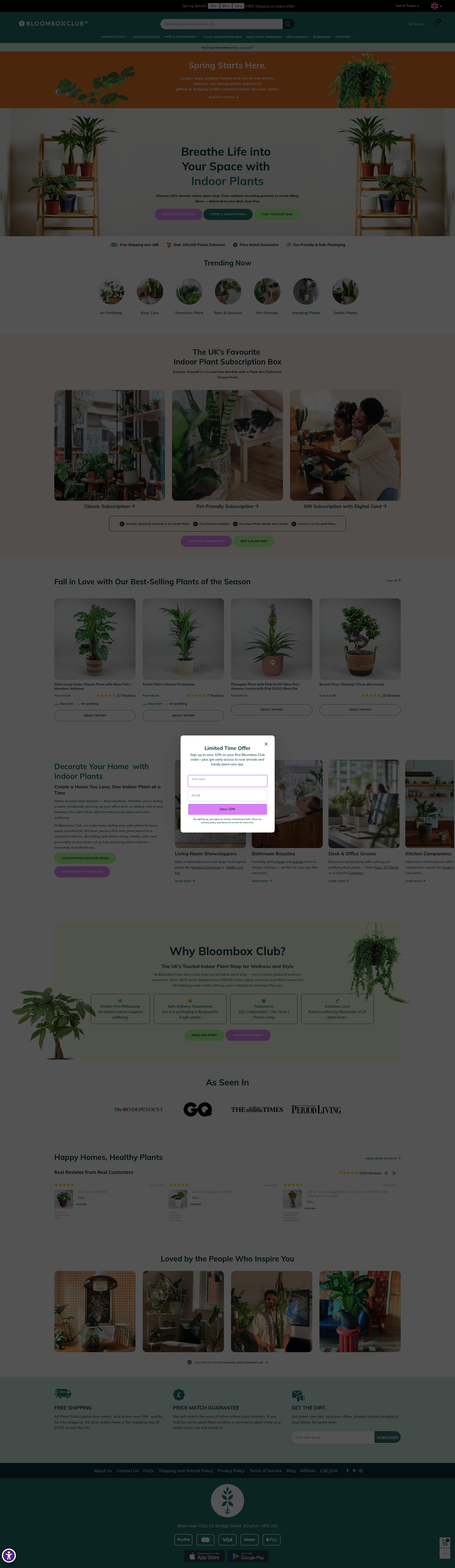 Bloombox Club homepage