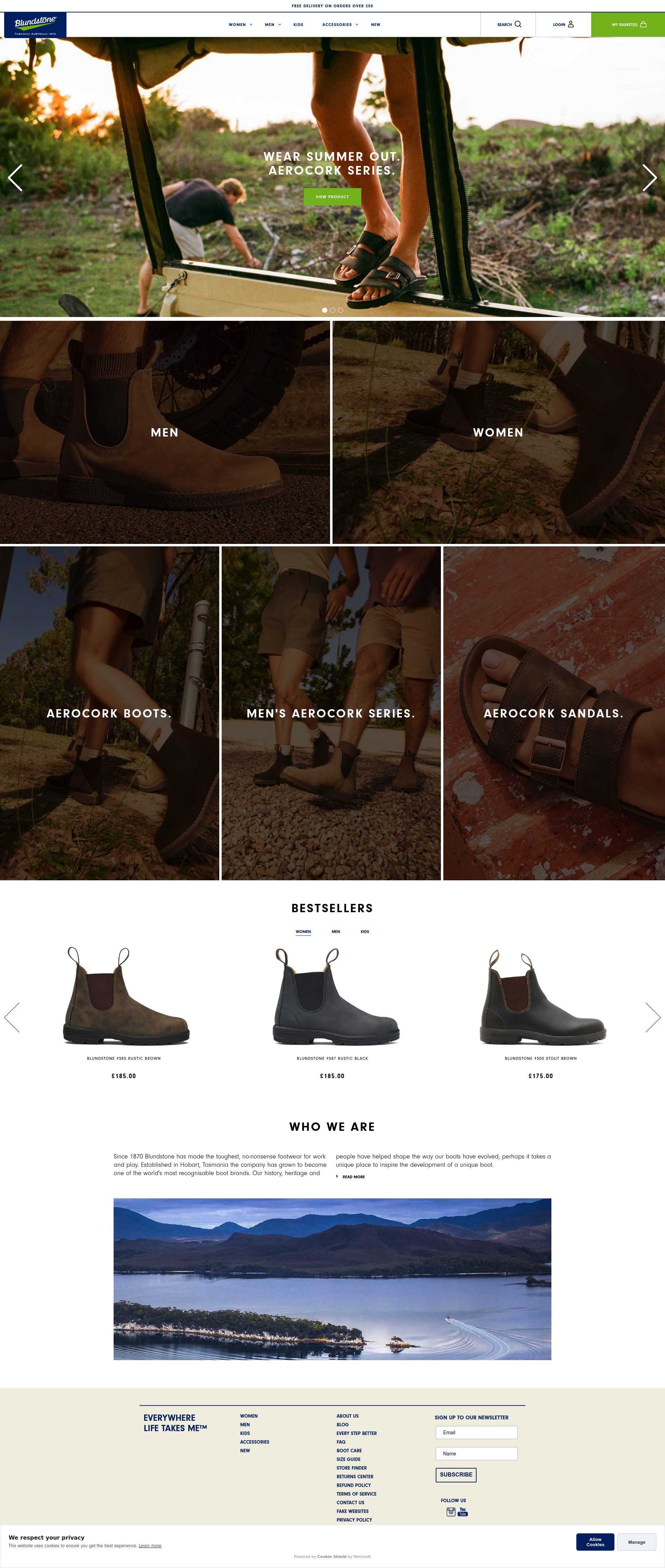 Blundstone homepage