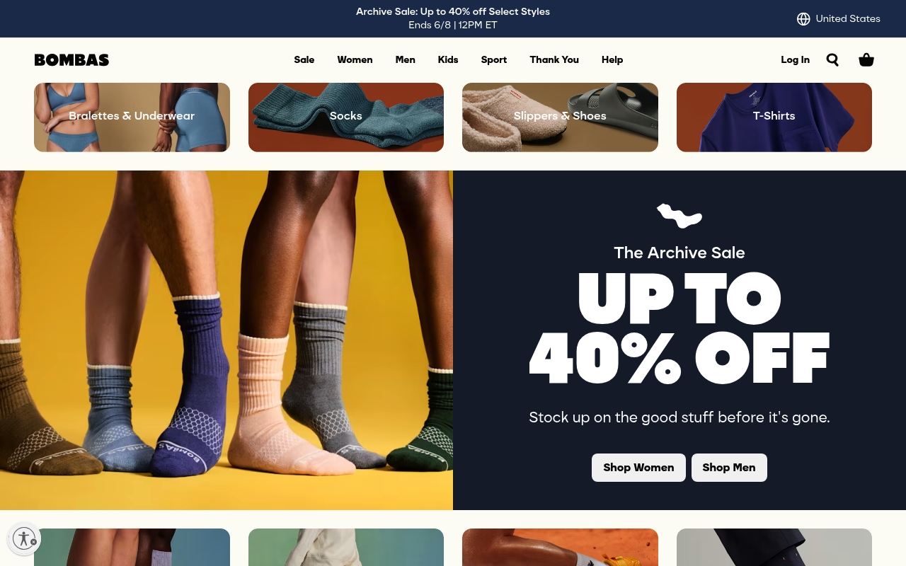 Bombas homepage