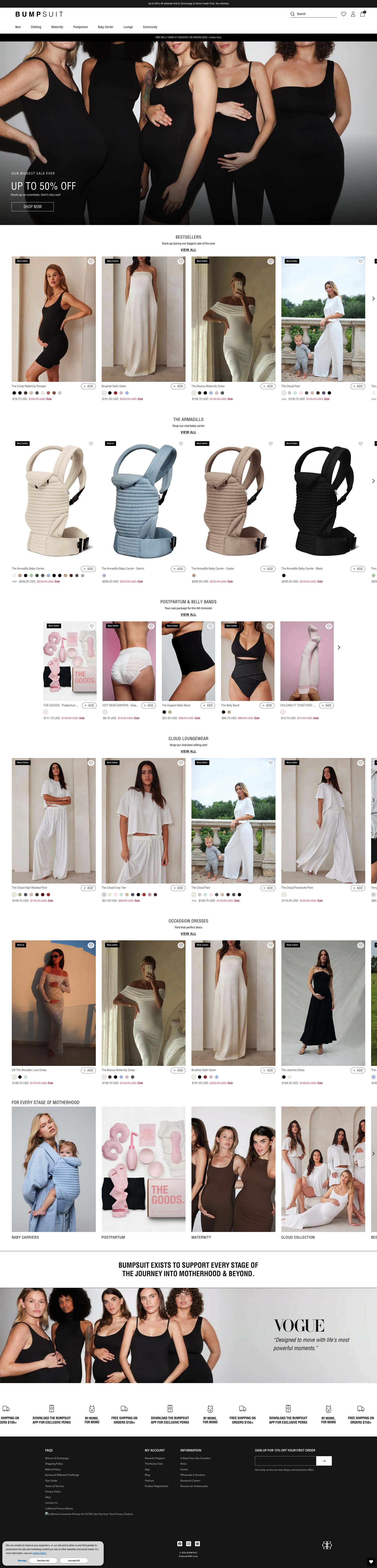 Bumpsuit homepage
