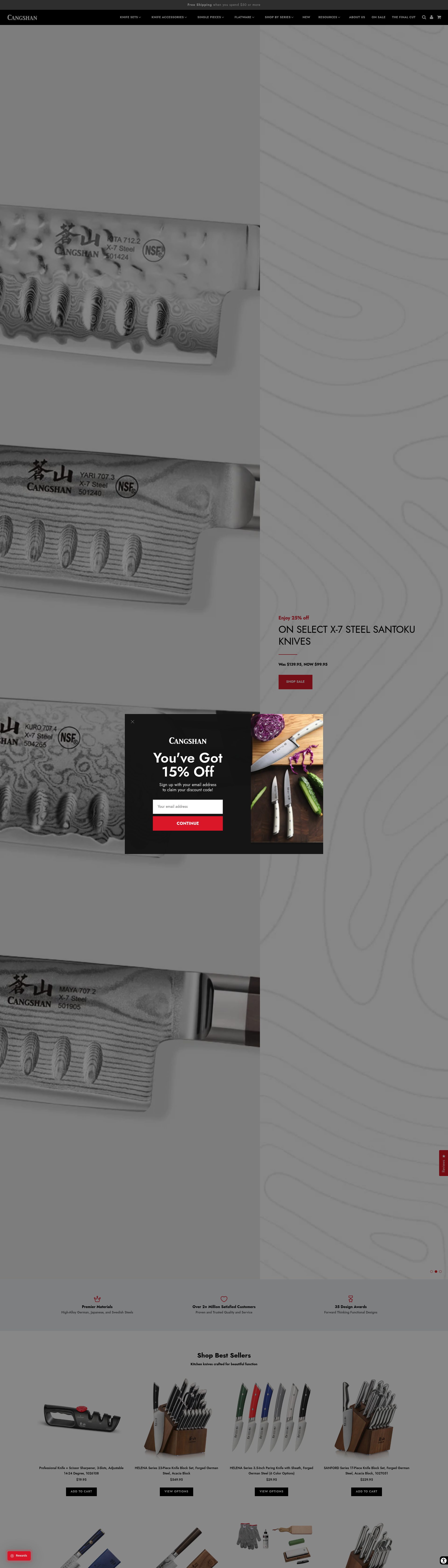 Cangshan Cutlery homepage