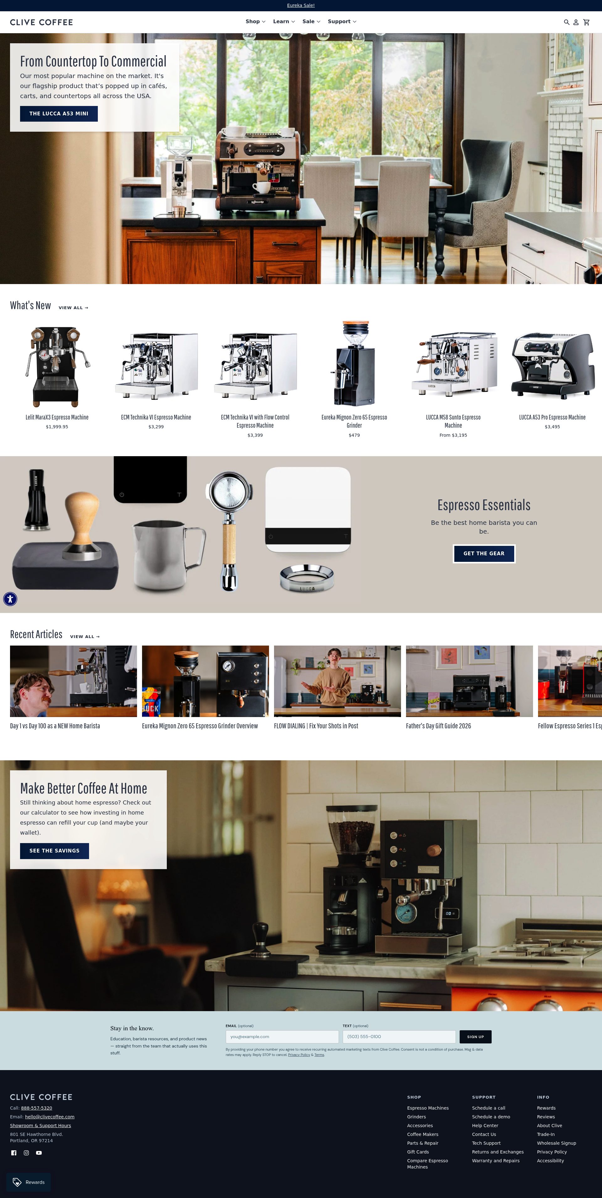 Clive Coffee homepage