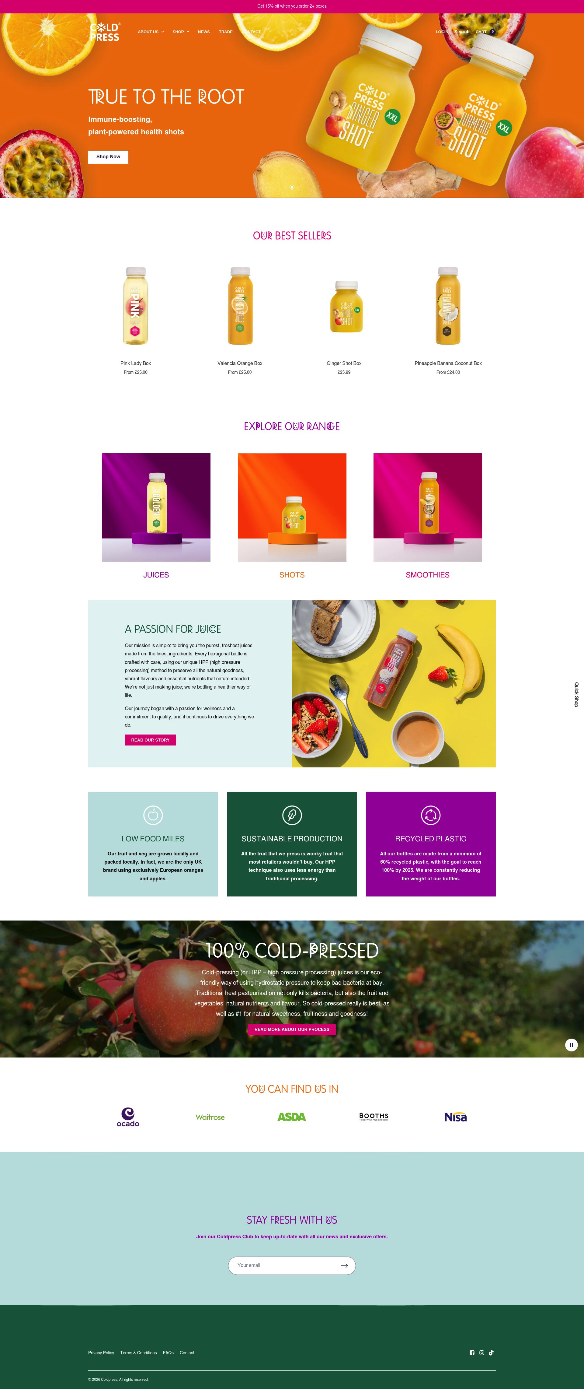 Coldpress homepage