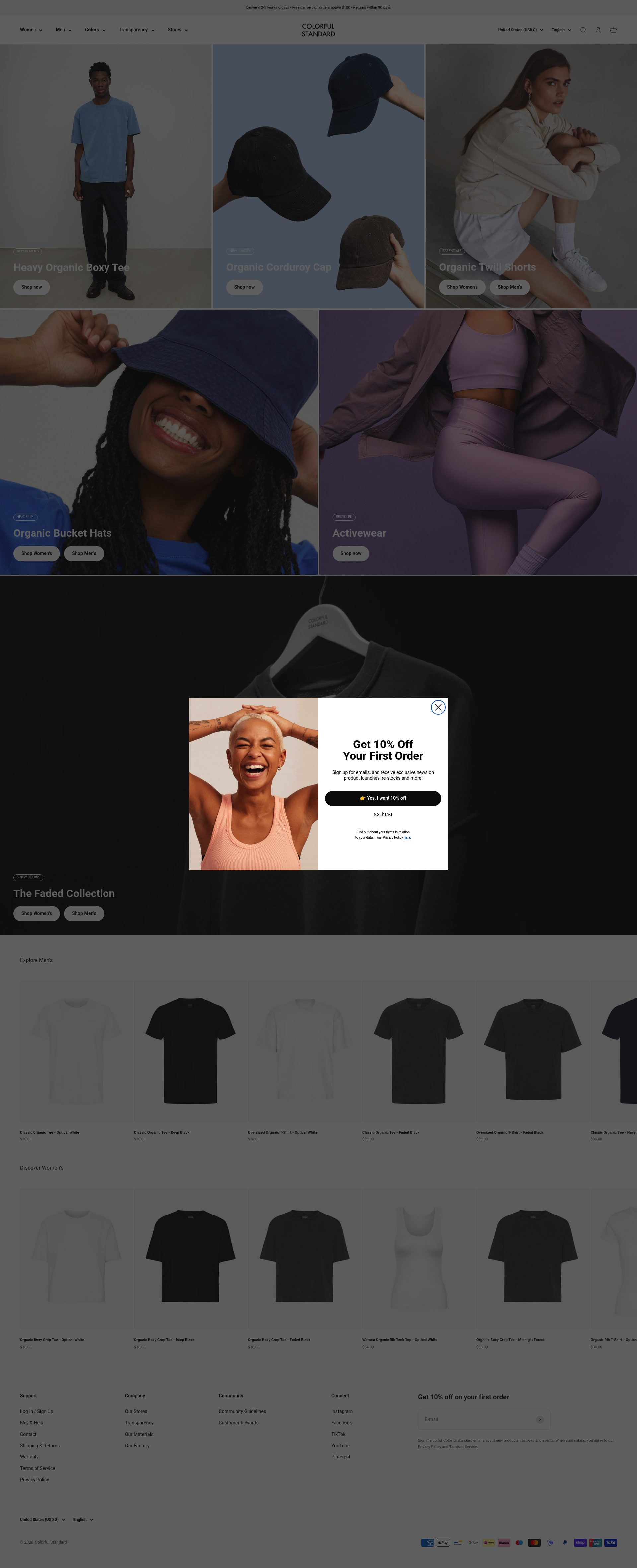 Colorful Standard homepage