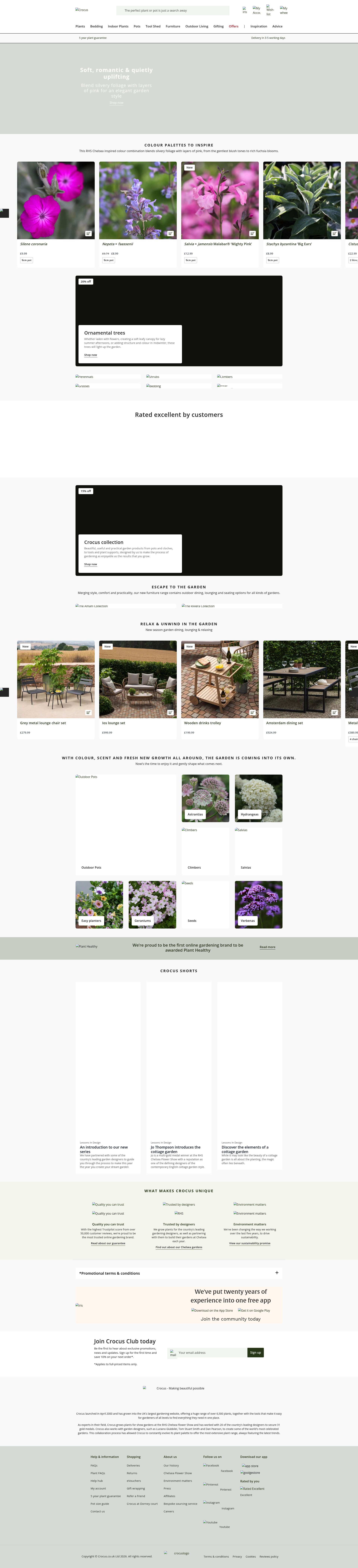 Crocus homepage screenshot