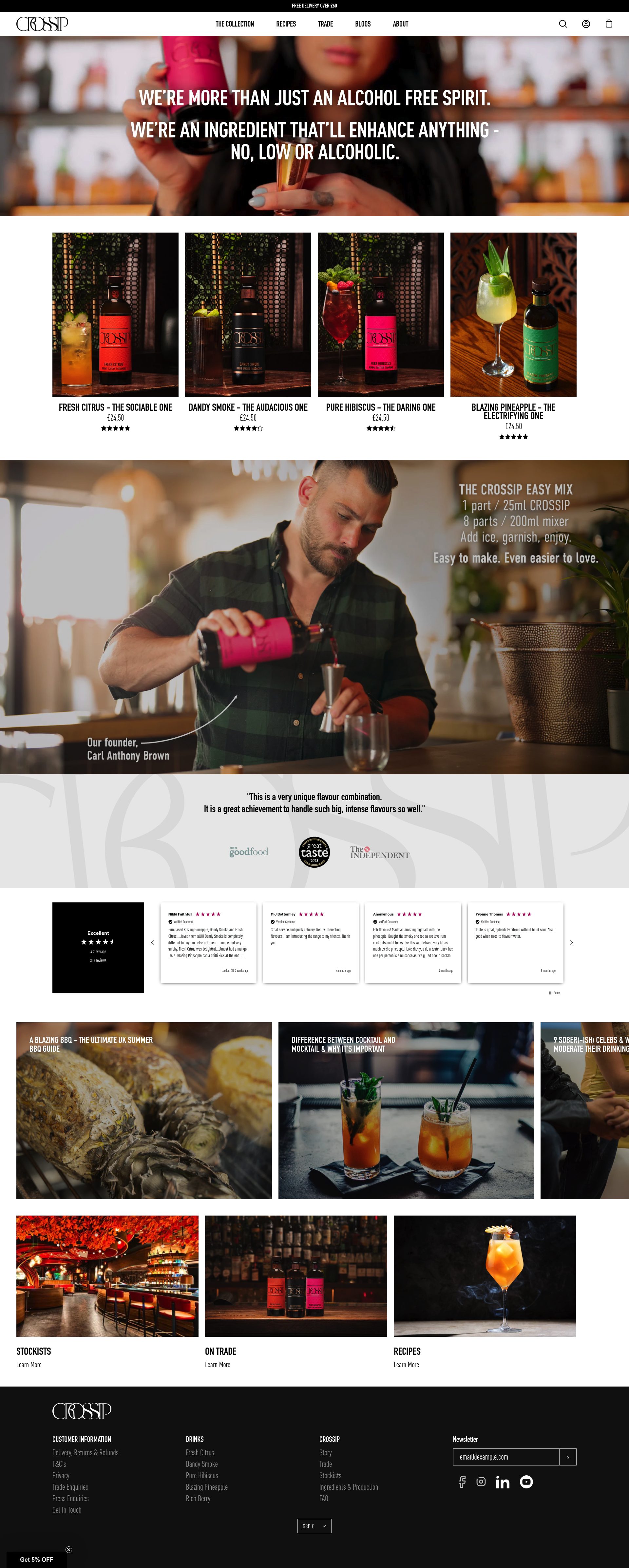 Crossip homepage