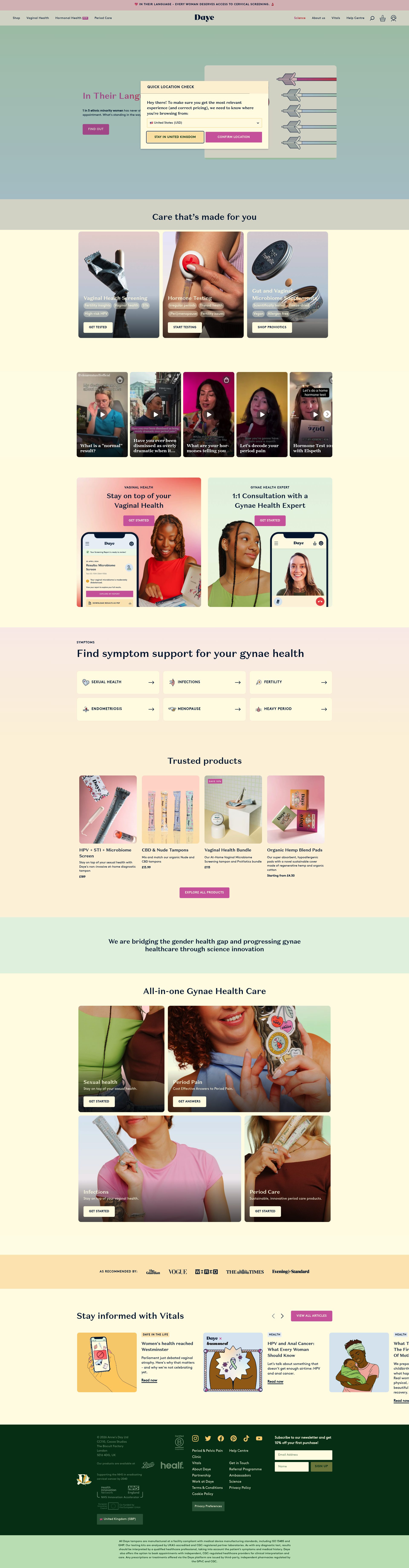 Daye homepage