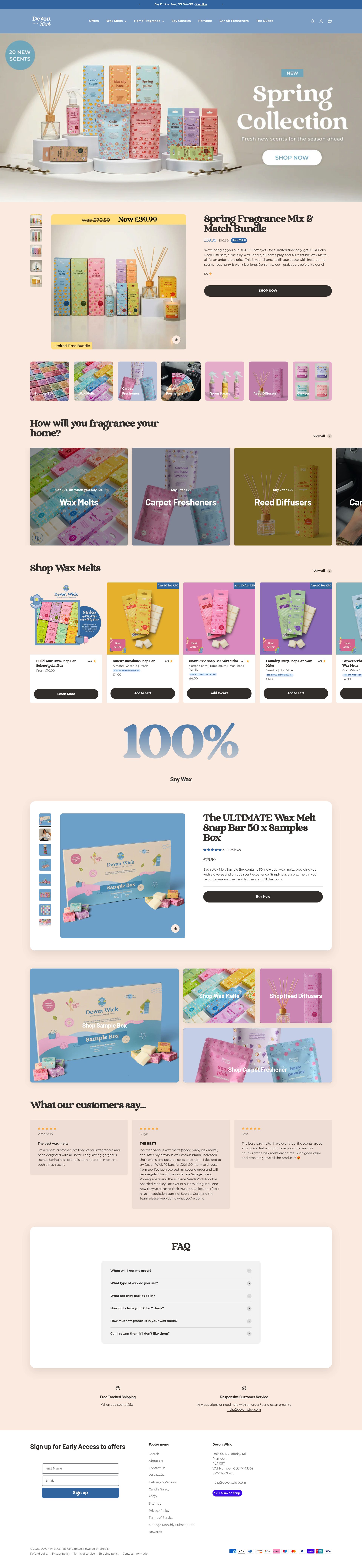 Devon Wick homepage screenshot
