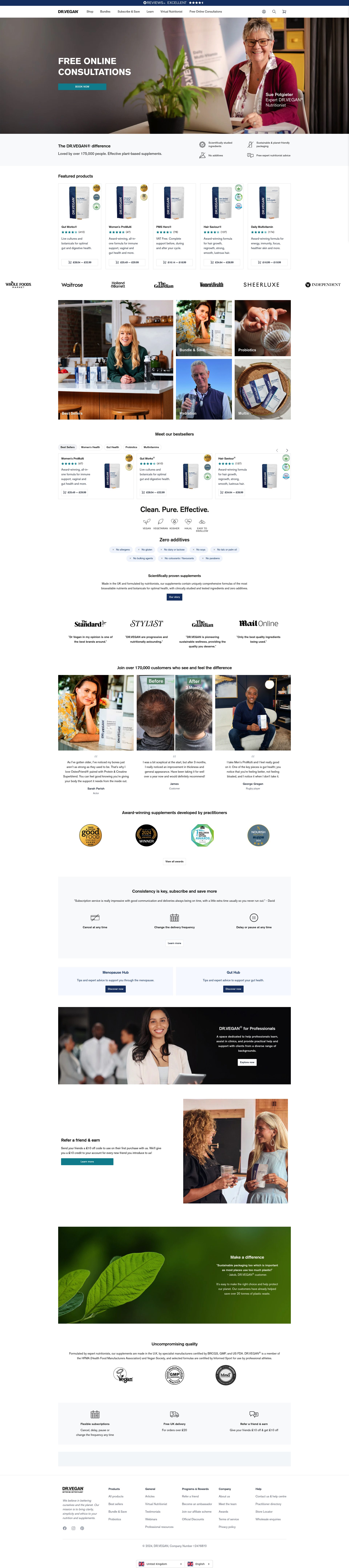 DR.VEGAN homepage
