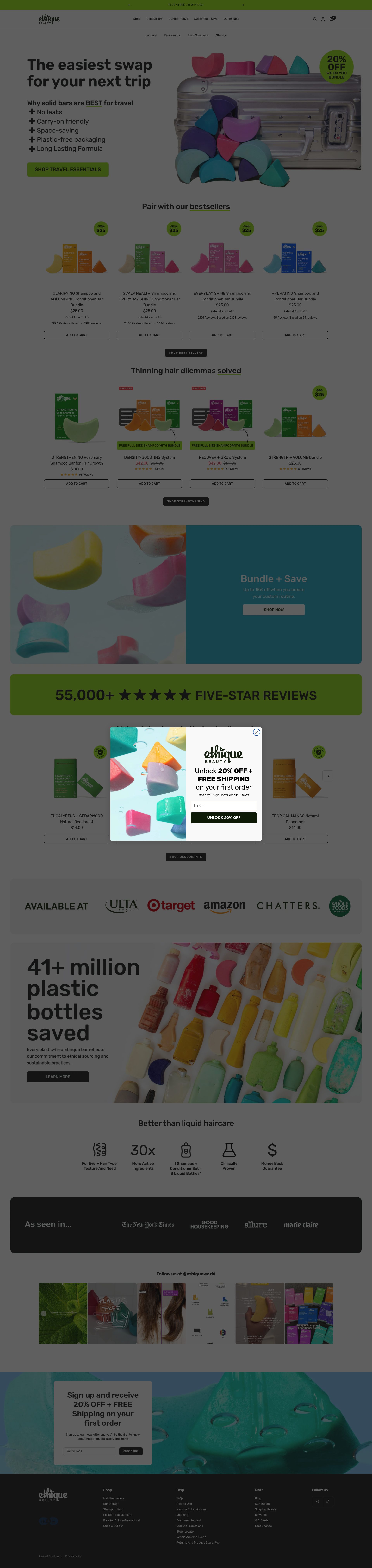 Ethique homepage