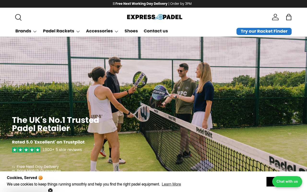 Express Padel homepage