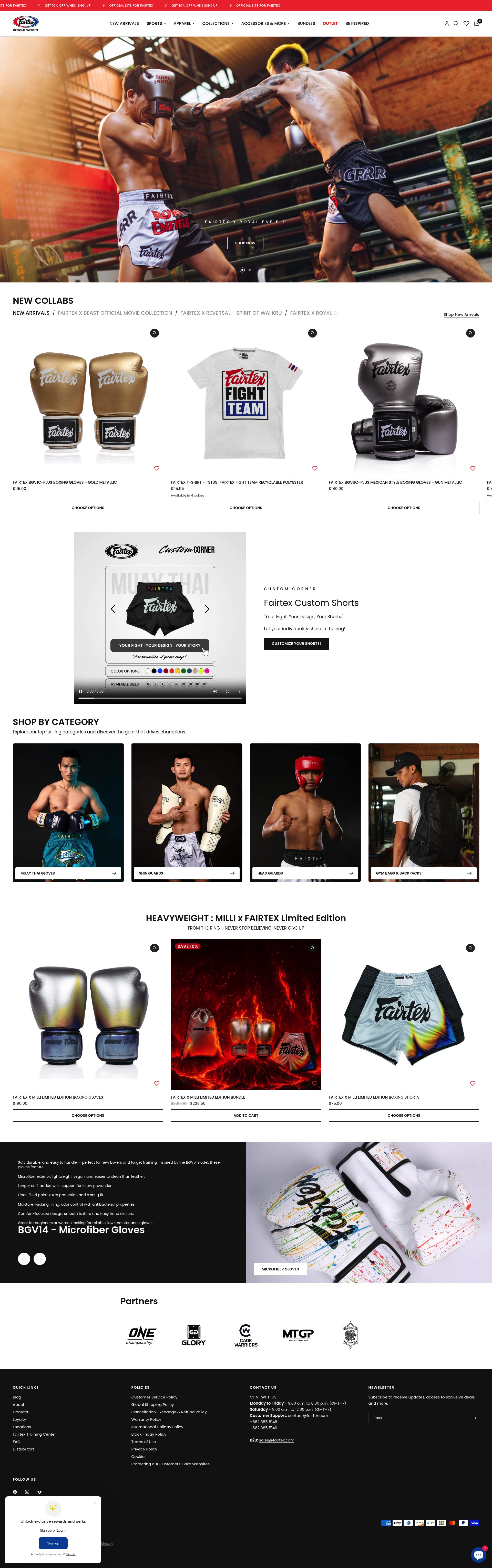 Fairtex homepage