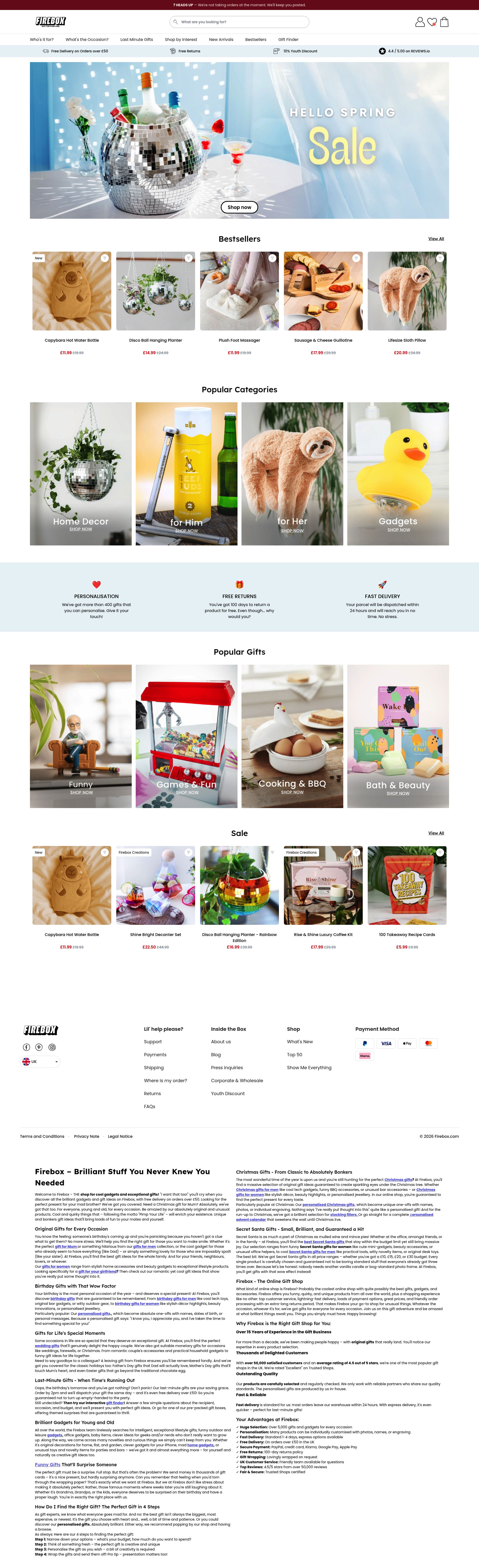 Firebox homepage screenshot