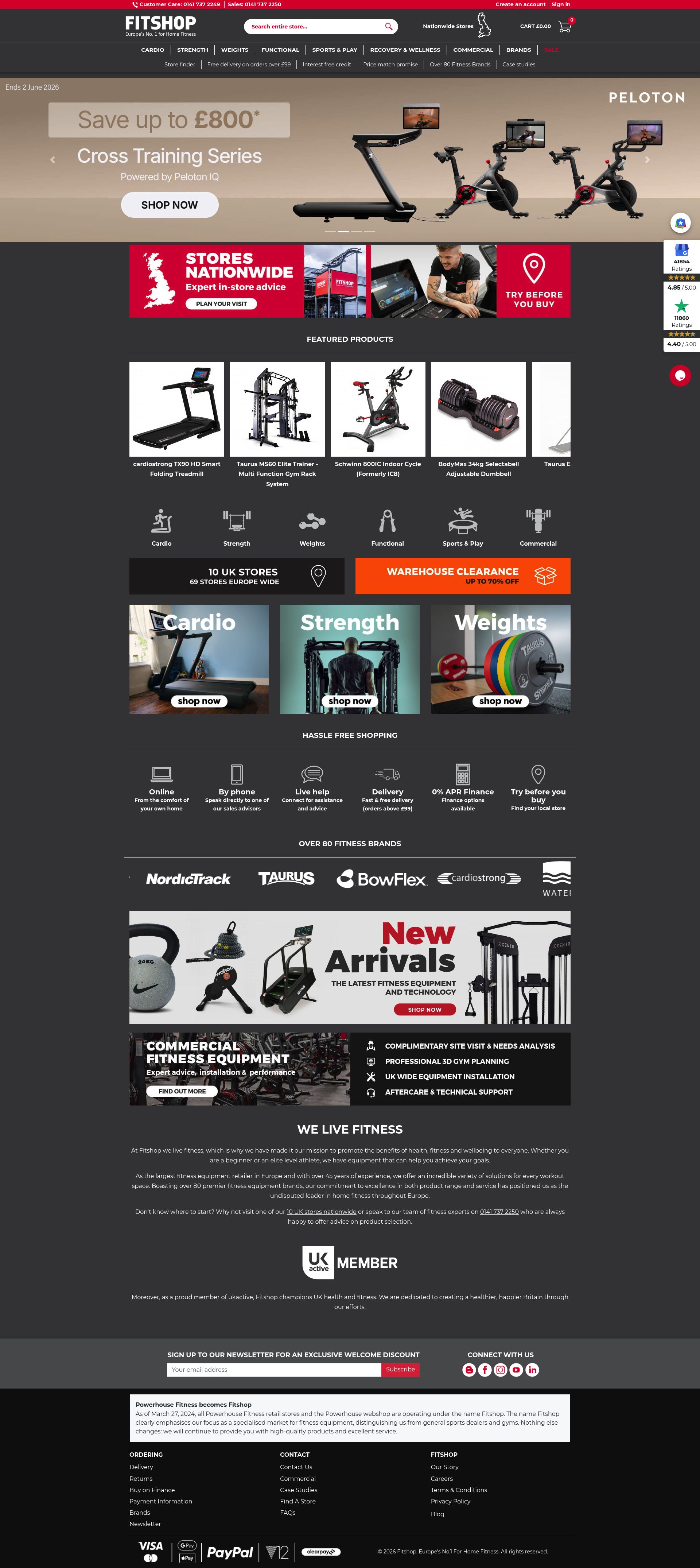 Fitshop Uk homepage screenshot