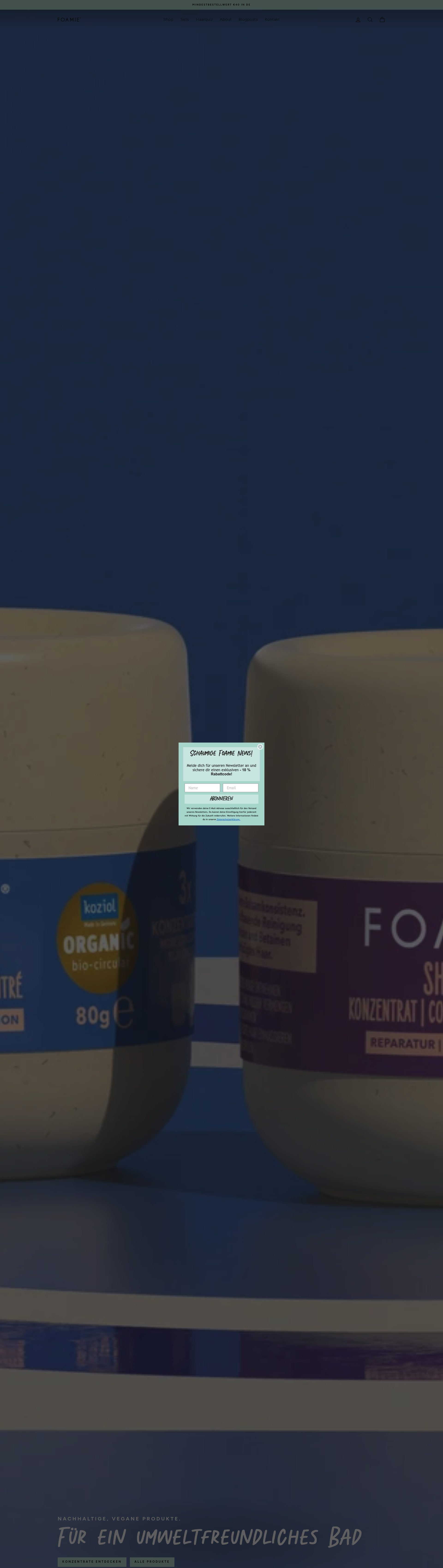 Foamie homepage