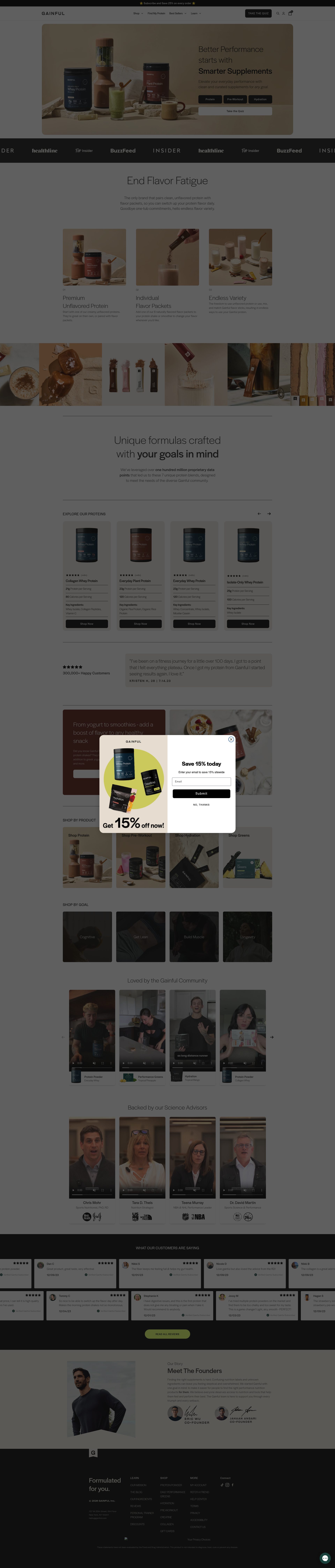 Gainful homepage screenshot