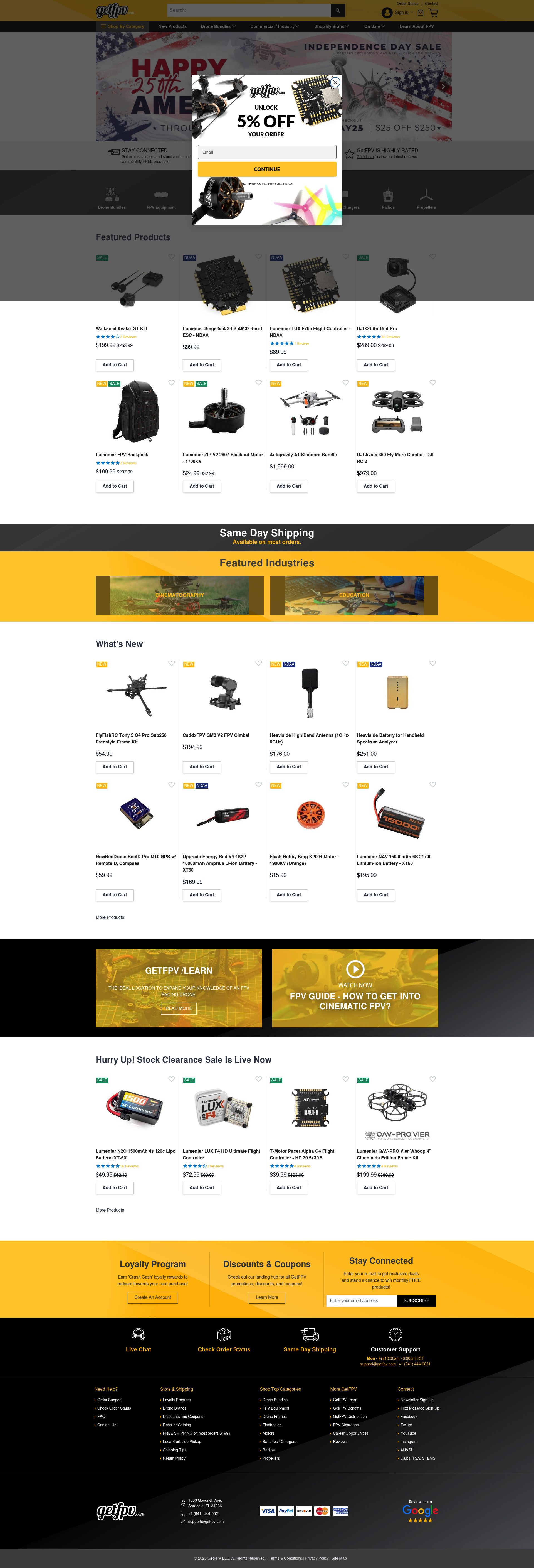 GetFPV homepage
