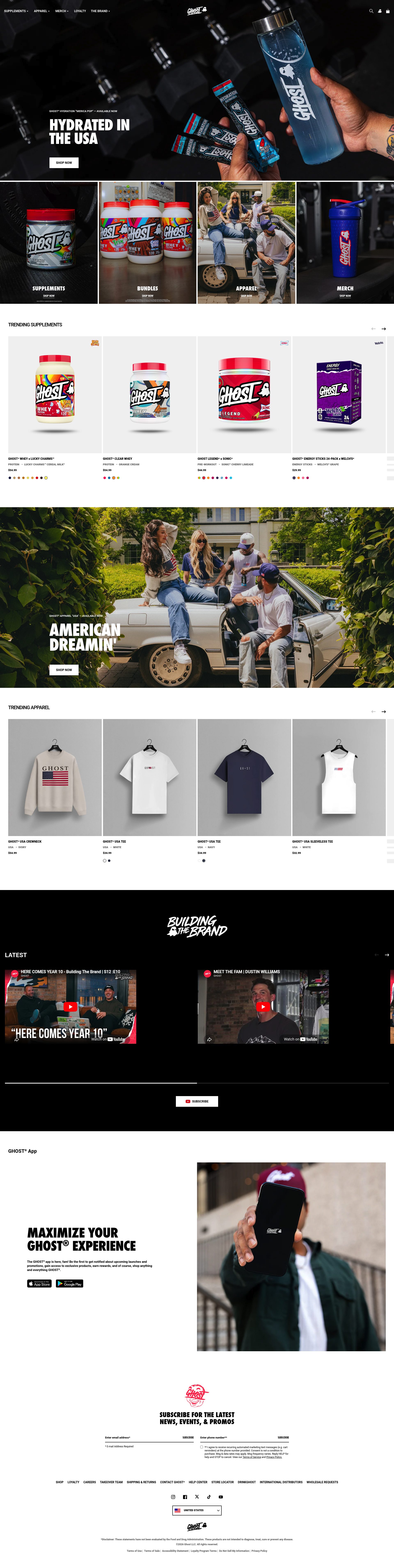 Ghost Lifestyle homepage