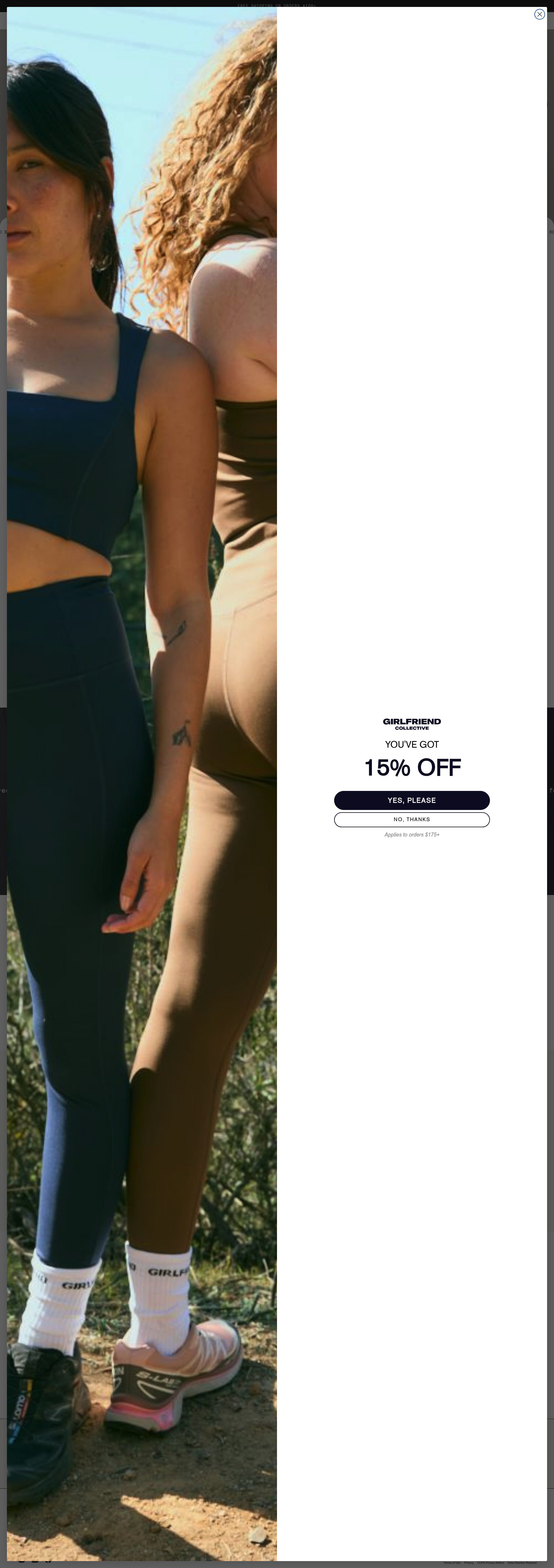 Girlfriend Collective homepage screenshot