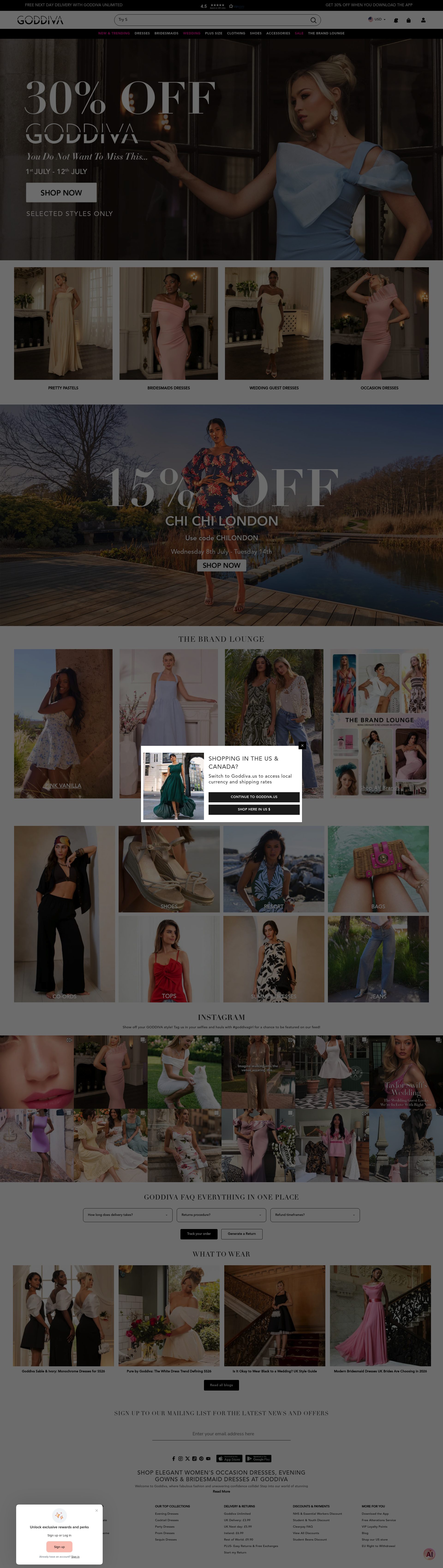 Goddiva homepage