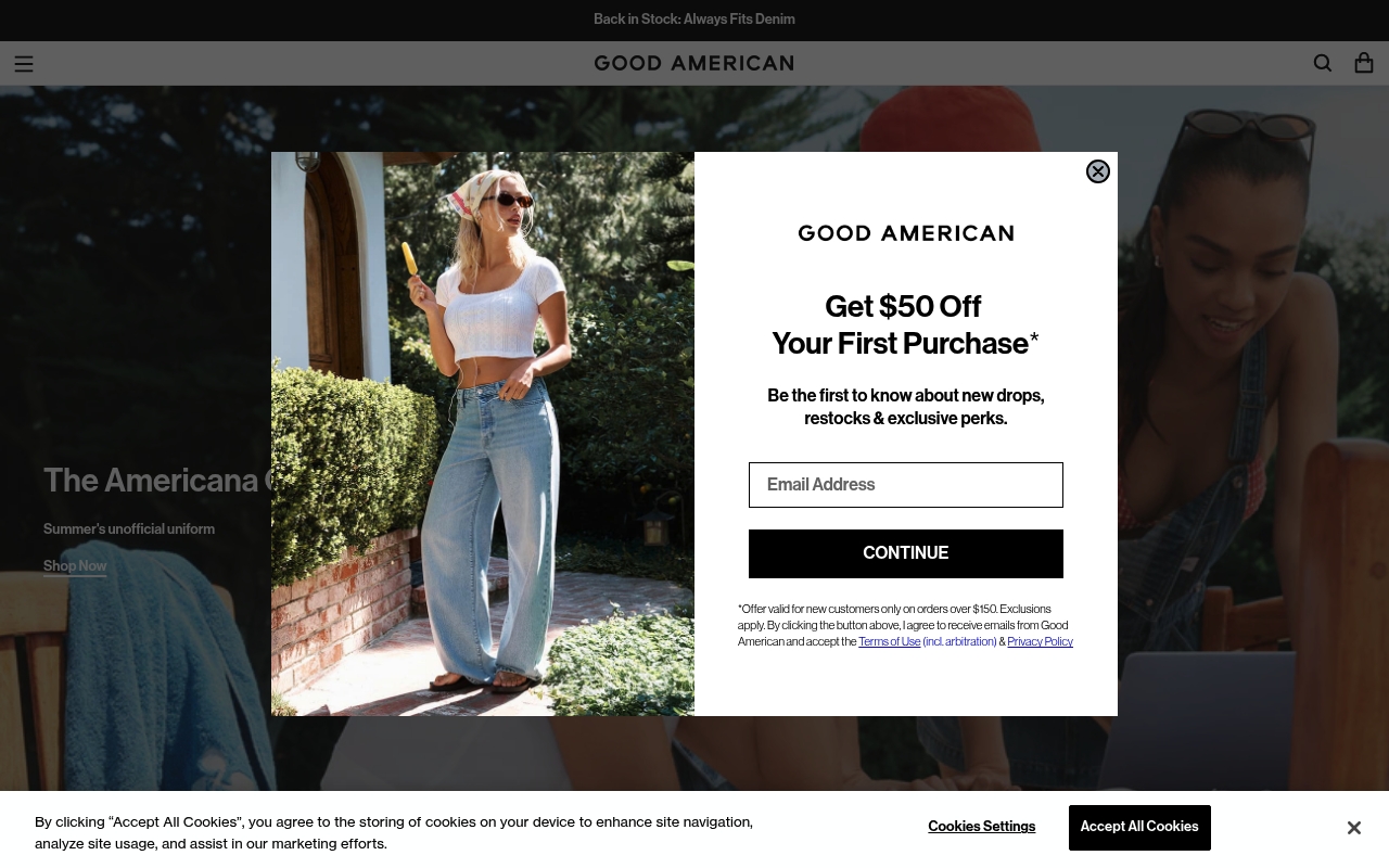 Good American homepage