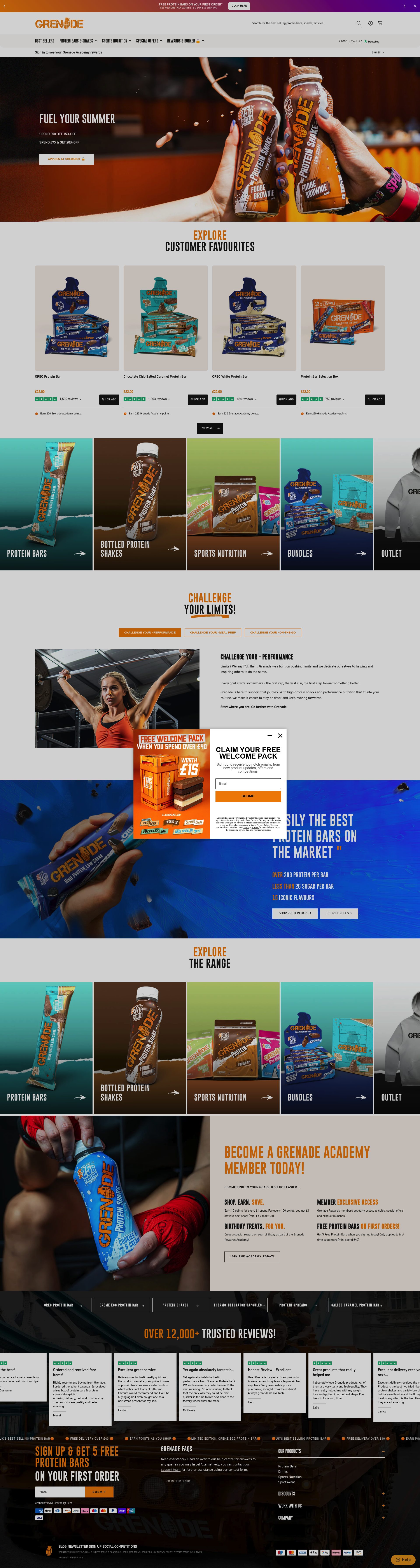 Grenade homepage