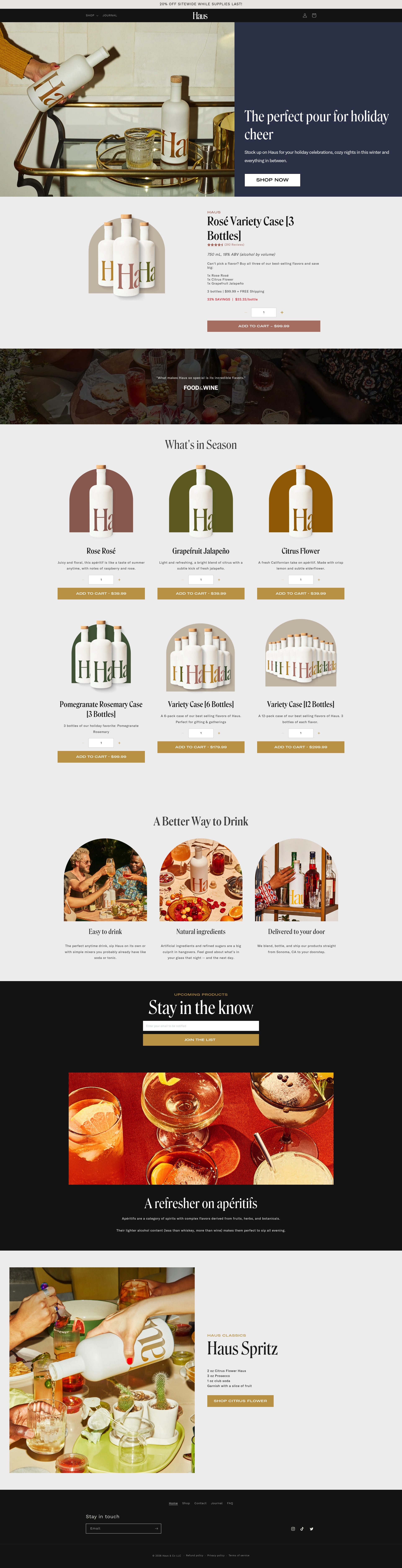 Haus homepage screenshot