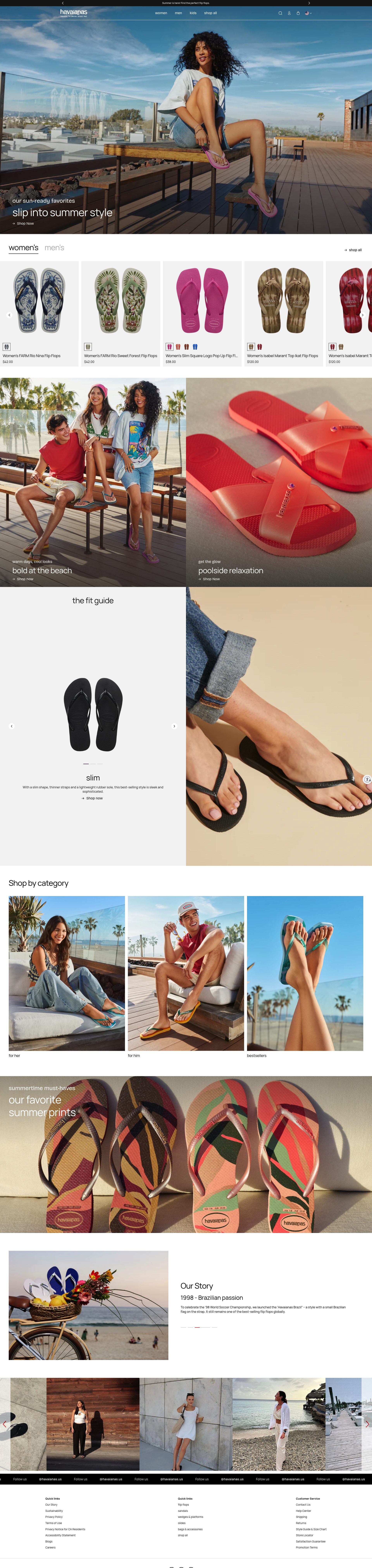 Havaianas homepage