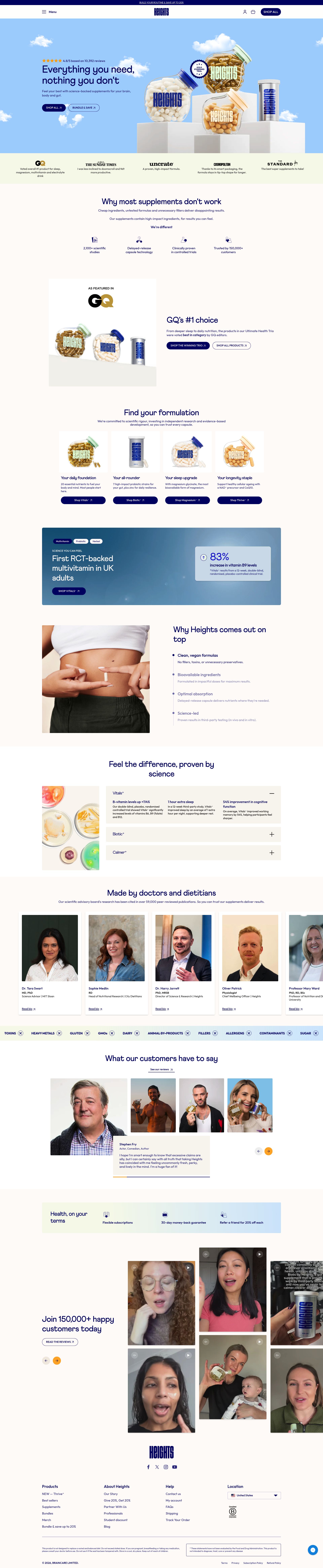 Heights homepage screenshot