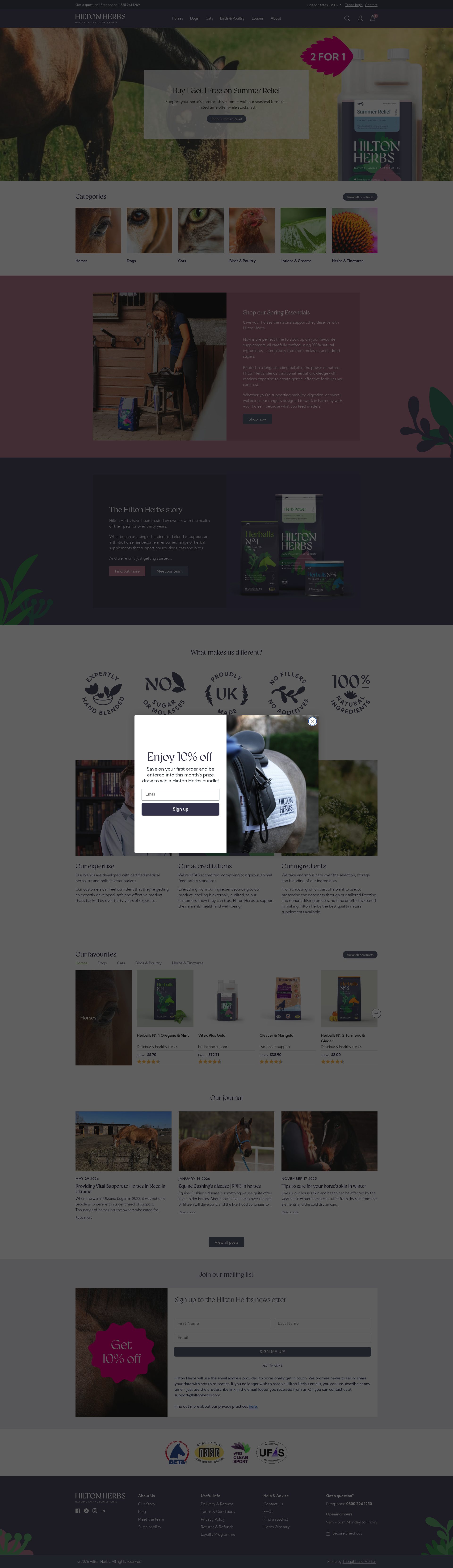 Hilton Herbs homepage