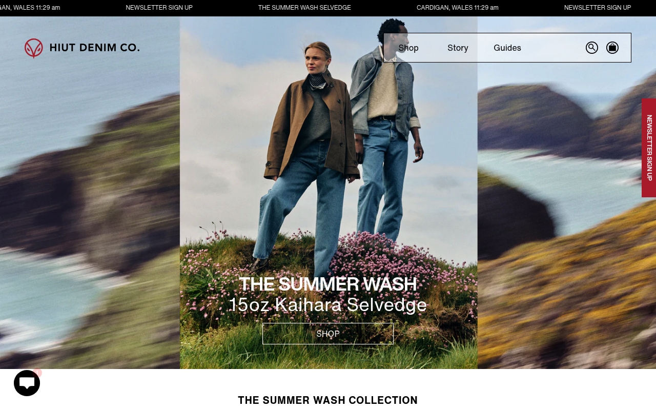 Hiut Denim Co. homepage