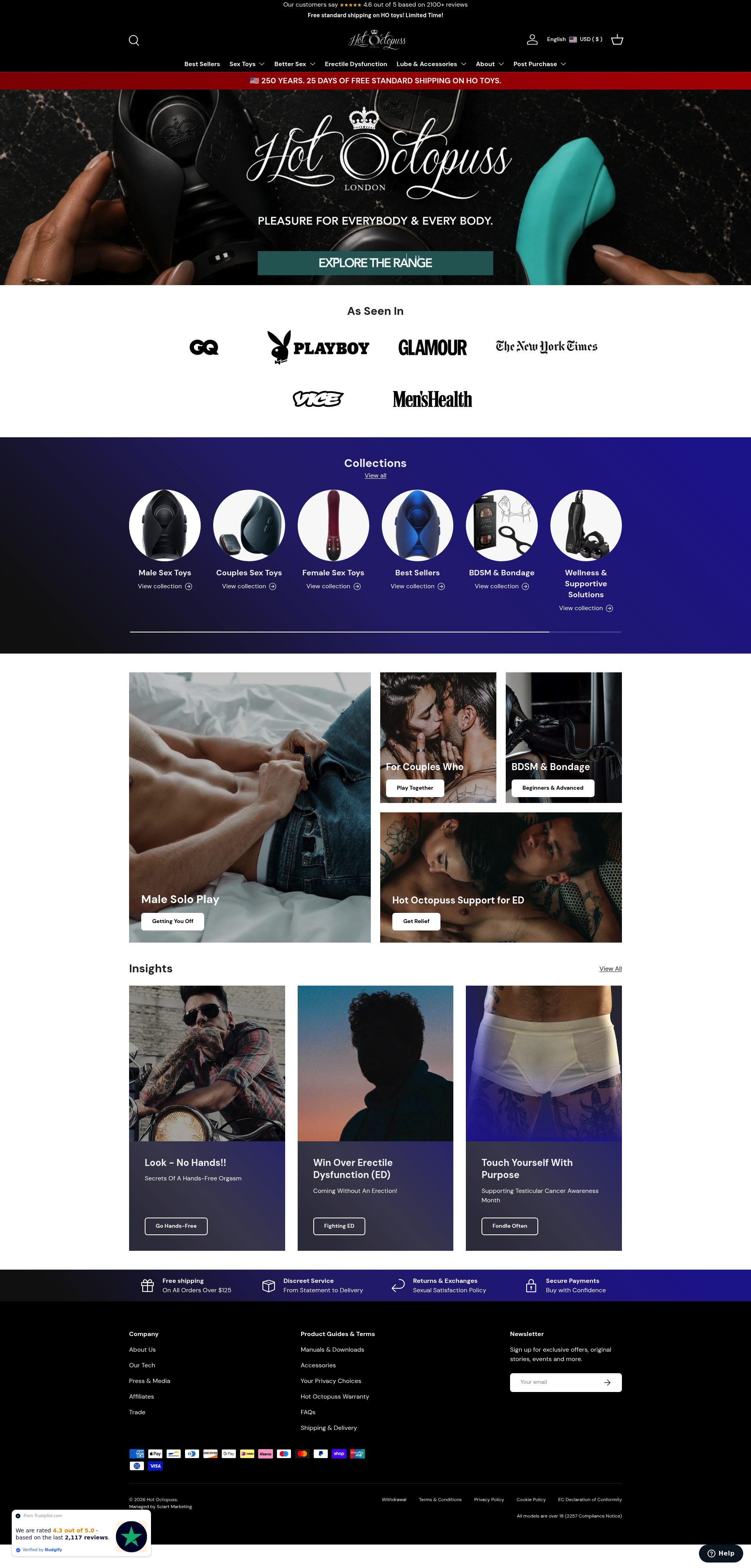Hot Octopuss homepage