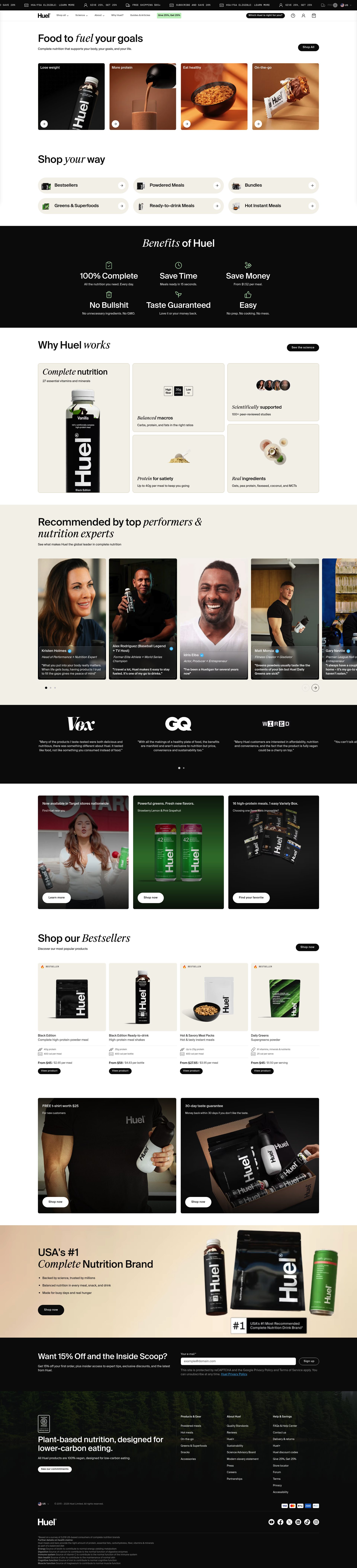 Huel homepage