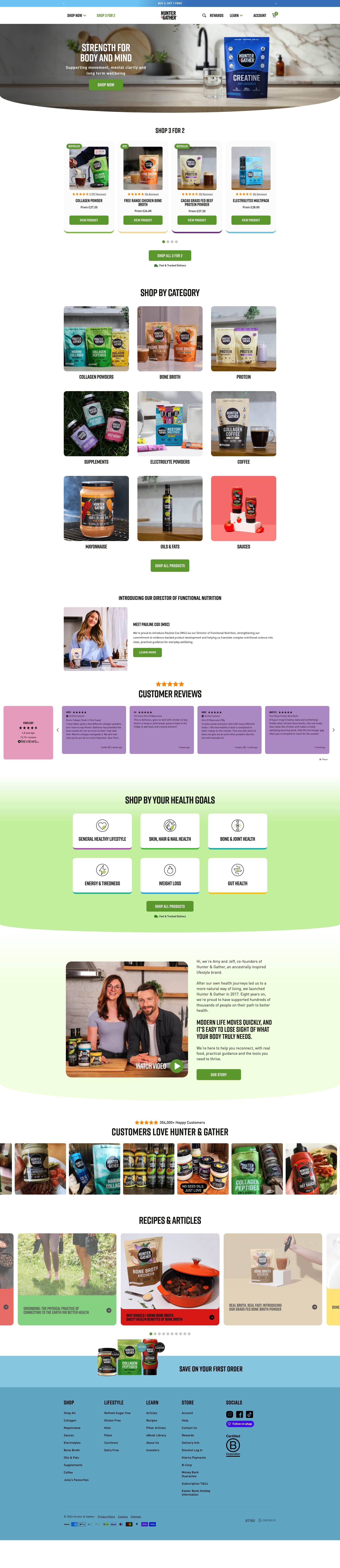 Hunter & Gather homepage