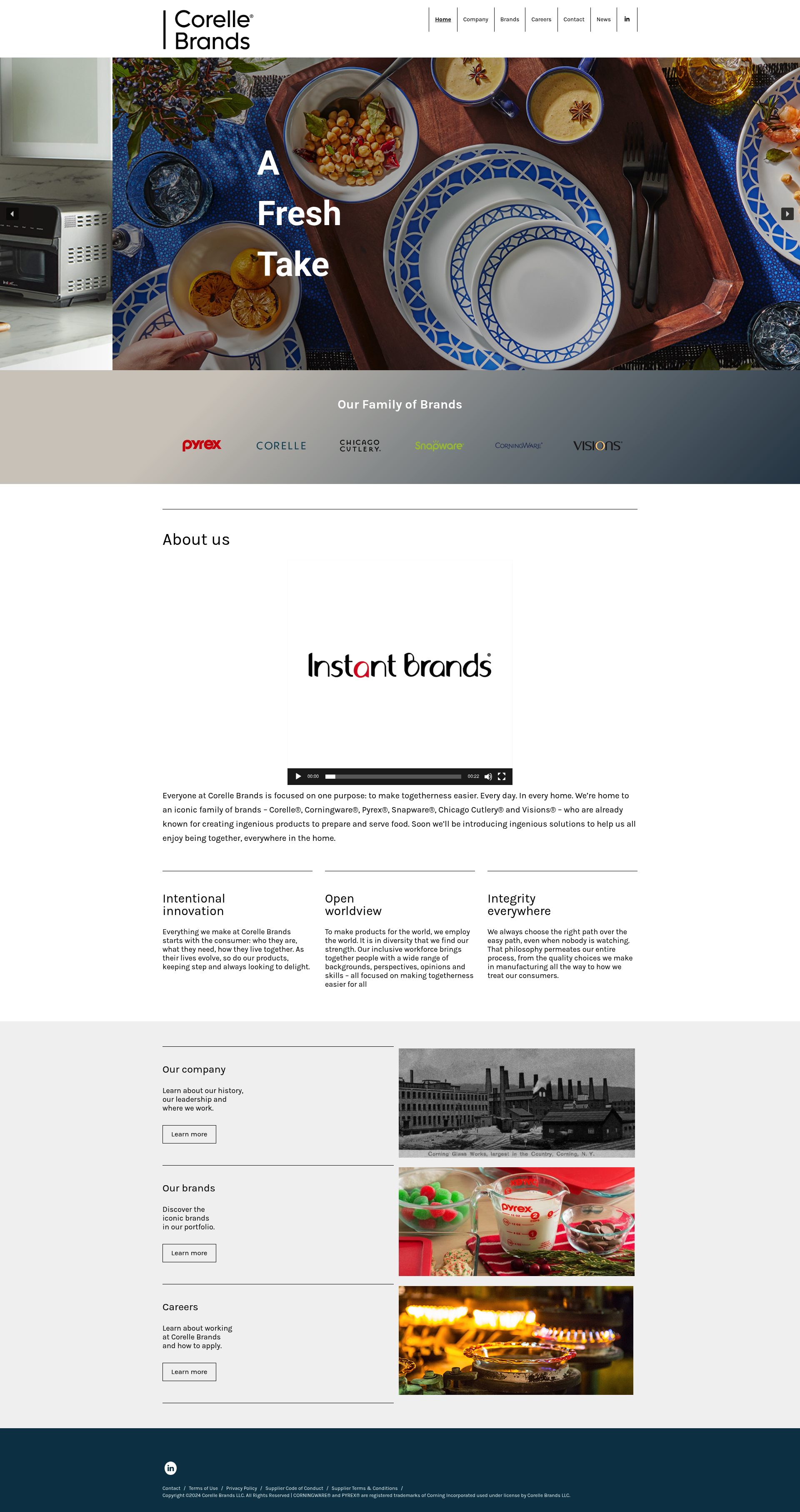 Instant Brands homepage