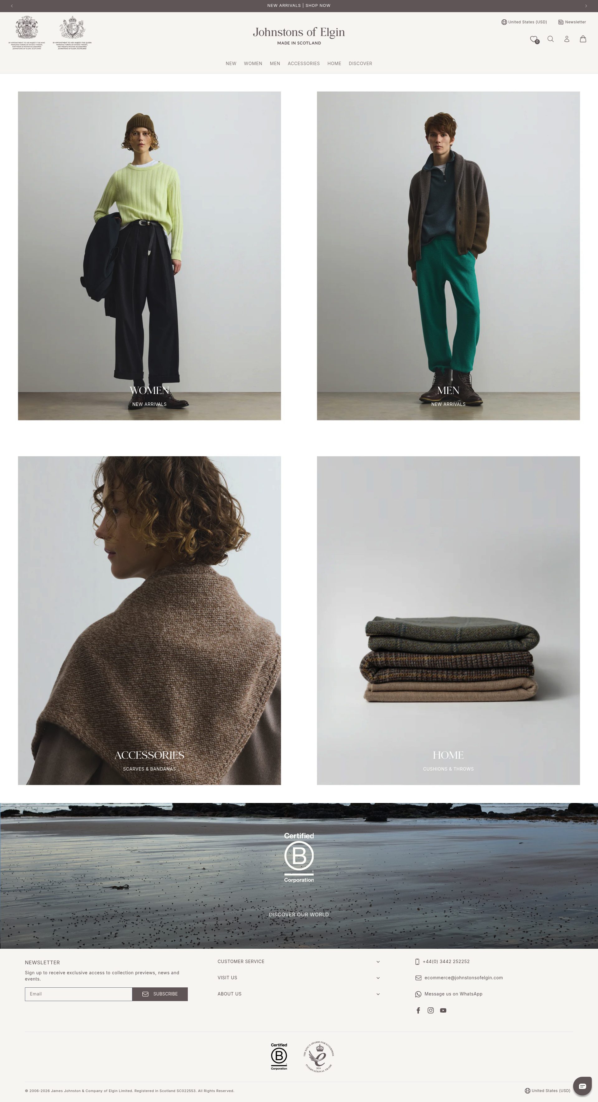 Johnstons of Elgin homepage
