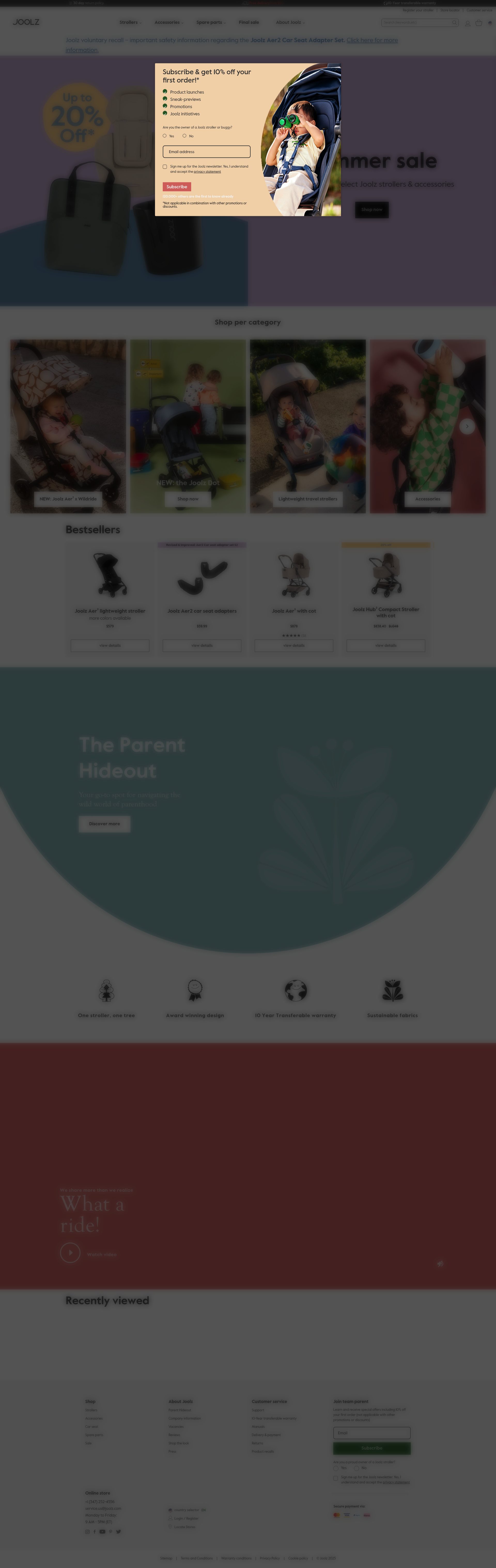 Joolz homepage