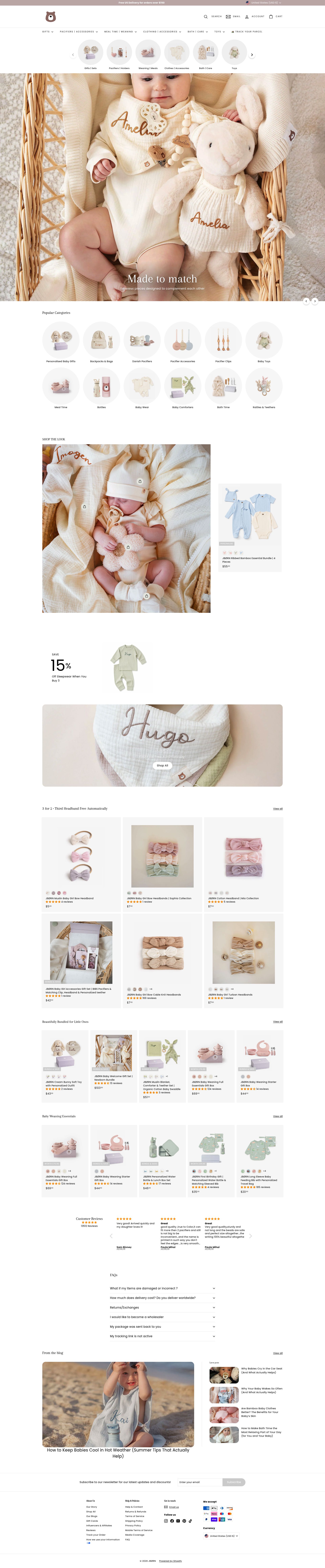 Justborn homepage screenshot