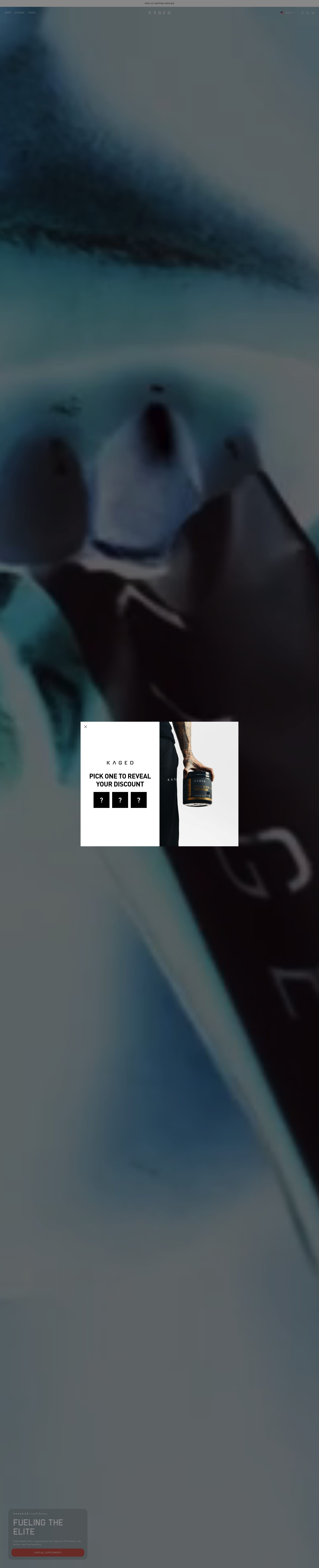 Kaged homepage screenshot