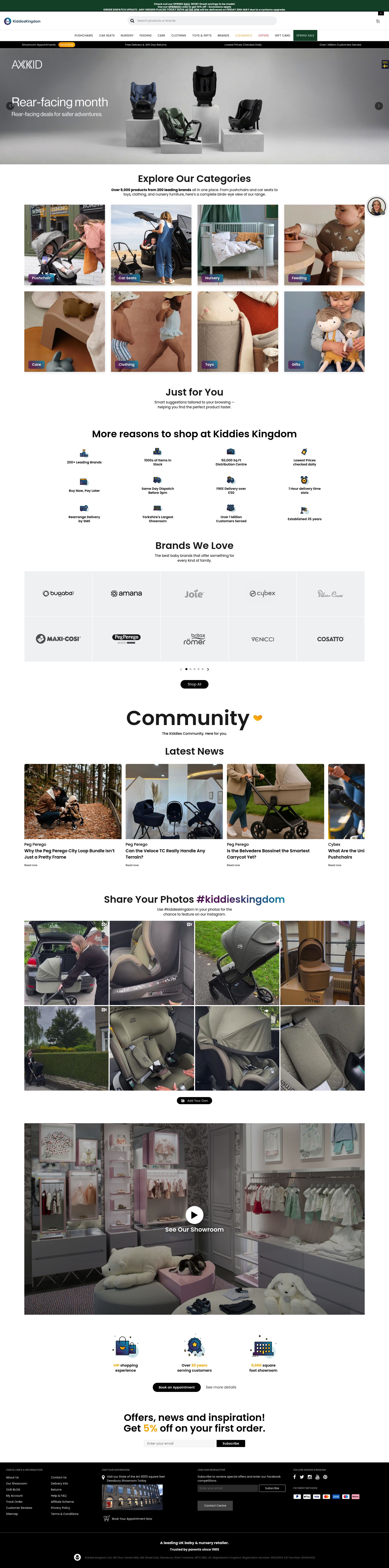 Kiddies Kingdom homepage screenshot